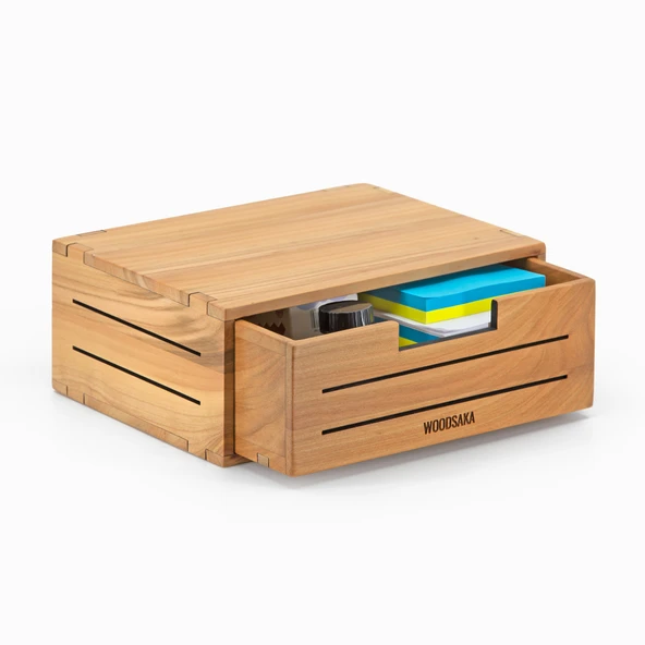 Woodsaka - 3Line Mini Çekmece - Masaüstü Kutu - Resim 6