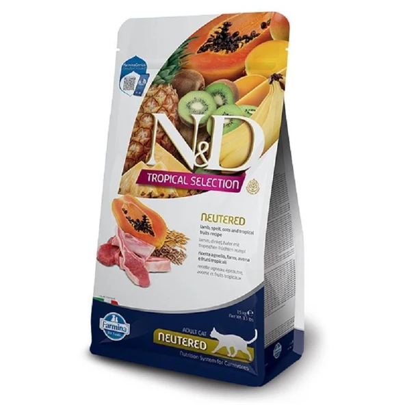 ND Tropical Kuzulu Kısır Kedi Maması 1.5 Kg ürün görseli 1