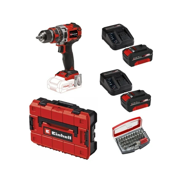 Einhell Tp-Cd 18/50 Li-I Bl Solo Akülü Vidalama Seti + 2 x 4 Ah Starter Kit (Bits Uç ve Çanta Dahil) ürün görseli 1