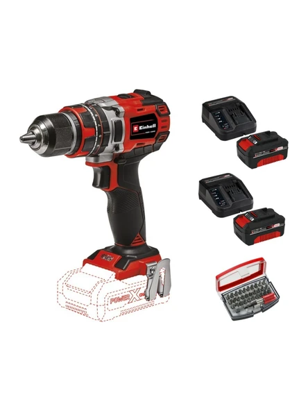 Einhell Tp-Cd 18/50 Li-I Bl Solo Akülü Vidalama Seti + 2 x 4 Ah Starter Kit + Kwb 32 Parça Bits Uç ürün görseli 1