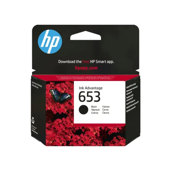 HP 653 Black Siyah Kartuş 3YM75AE - Resim 2