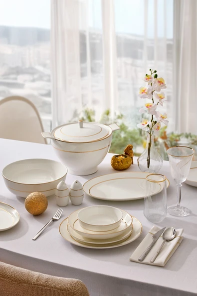 Aryıldız Glamour 60 Parça Porselen Yemek Takımı Ar259788 ürün görseli 1