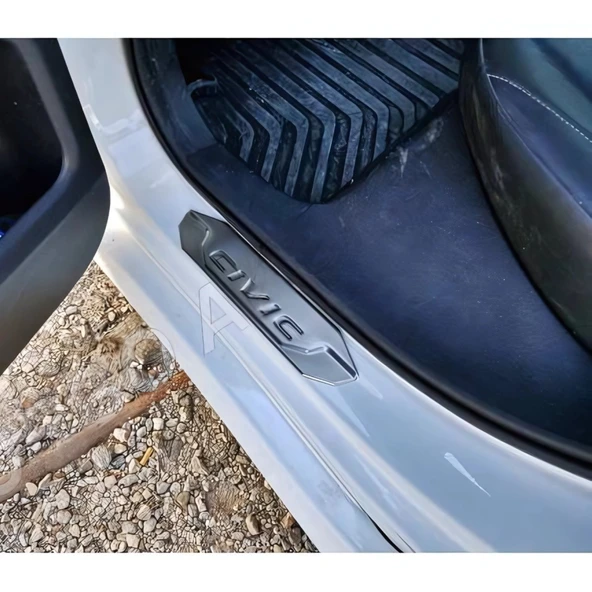 Ehiltek Honda Civic Kapı Eşiği 4 Parça - Krom Taşlı | Sd (2012+) - Resim 3