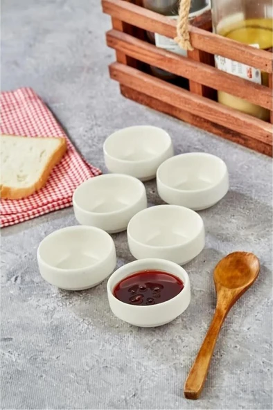 Bambum Zühre 6'lı Yuvarlak Porselen Kase - 6 cm ürün görseli 1