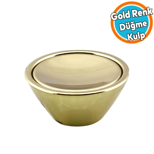 Mobilya Mutfak Dolap Dolabı Çekmece Kulpu Kulbu Plastik Altın Tek Vidalı Kulp Düğme Gold ürün görseli 1
