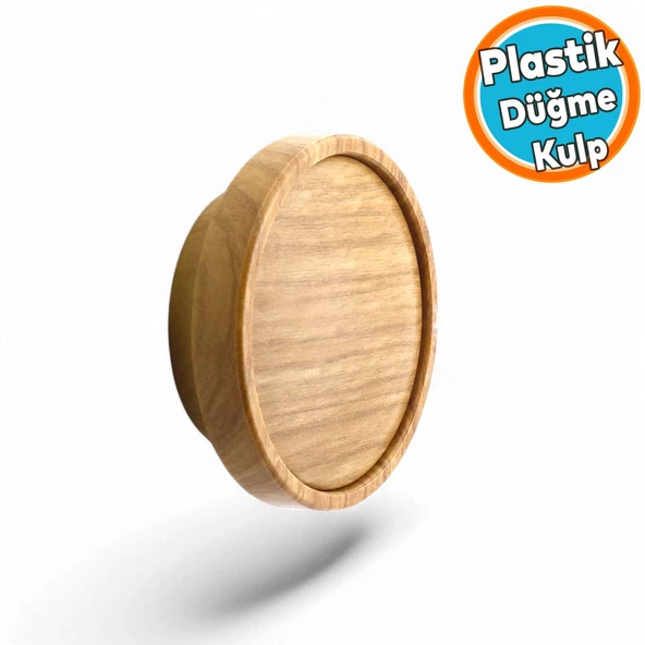 Mobilya Dolabı Dolap Kulpu Kulbu Kulpları Çekmece Mutfak Kulp Düğme Tek Vidalı Ahşap Desenli ürün görseli 1