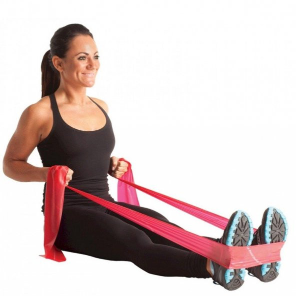 MAXİ PİLATES & YOGA EGZERSİZ BANDI , THERABAND KIRMIZI RENK(HAFİF) 1.5 MT ürün görseli 1