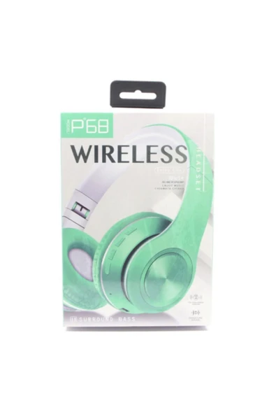 POLYGOLD P68 Bluetooth Stereo Kablosuz  Turkuaz  Kulak Üstü Kulaklık ürün görseli 1