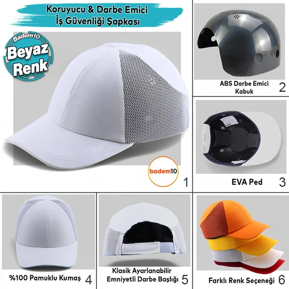 Hafif İş Güvenlik Darbe Koruyucu Koruma Baş Şapkası Bareti Unisex Kamuflaj Beyzbol Tarzı Kask Şapka ürün görseli 1