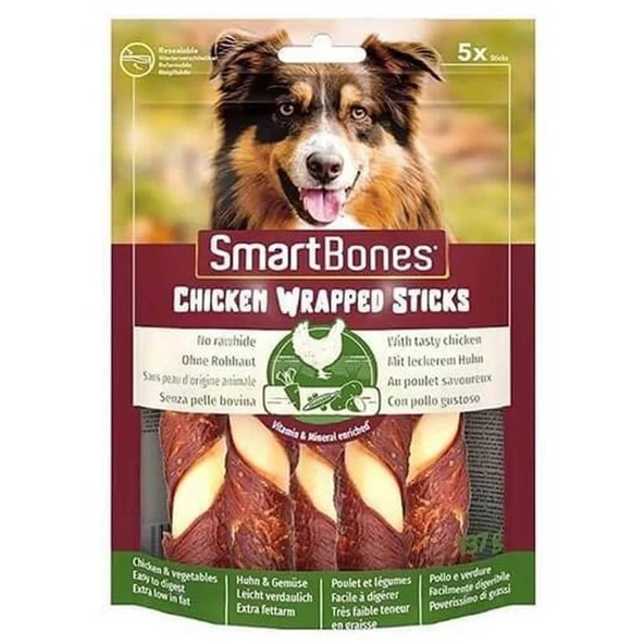 8in1 Smart Bones Tavuklu Büyük Burgu Kemik Köpek Ödülü 5li ürün görseli 1