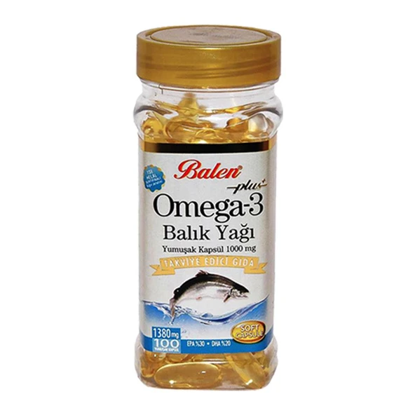 Balen Plus+ Omega3 Balık Yağı Yumuşak Kapsül 1380mg x 100 Kapsül ürün görseli 1