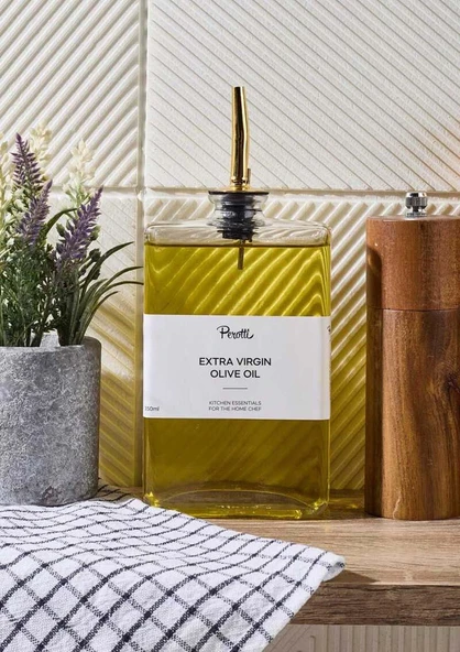Cam Yağdanlık - Sosluk, Sirkelik - Gold Başlık - 350 ML ürün görseli 1