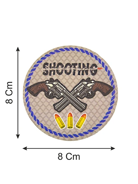 Rovelver Tabanca Shooting - Cırt - Patch - Peç - Arma - 8 cm - Resim 2