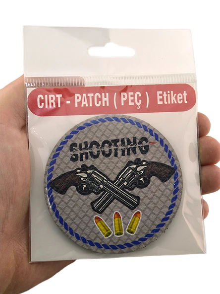 Rovelver Tabanca Shooting - Cırt - Patch - Peç - Arma - 8 cm - Resim 6