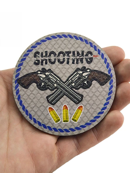 Rovelver Tabanca Shooting - Cırt - Patch - Peç - Arma - 8 cm - Resim 3