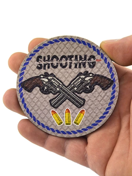 Rovelver Tabanca Shooting - Cırt - Patch - Peç - Arma - 8 cm - Resim 4