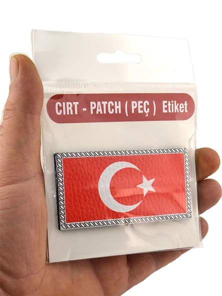 Türkiye Bayrak Dikdörtgen - Cırt - Patch - Peç - Arma - 8.5 x 4.5 cm - Resim 6