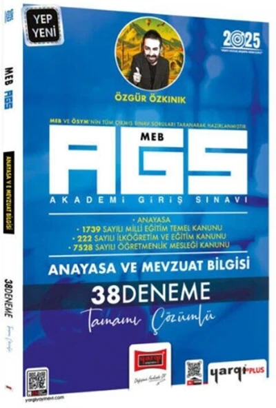2025 MEB AGS Anayasa ve Mevzuat Bilgisi Tamamı Çözümlü 38 Deneme Yargı Yayınları ürün görseli 1