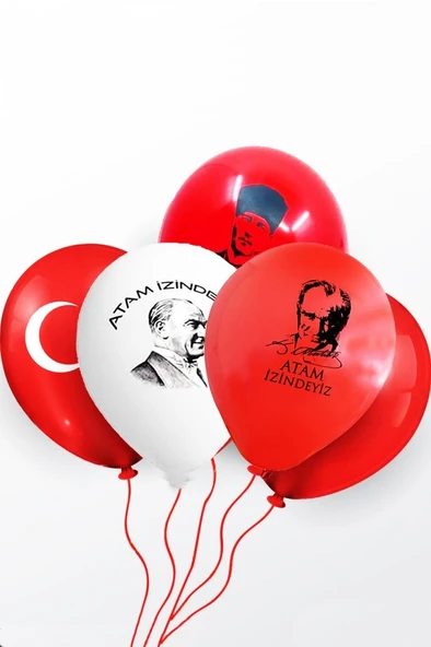 Beysüs Atatürk Baskılı Lateks Balon Ata Balon 12'Li ürün görseli 1