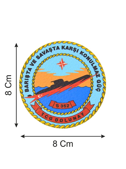 TCG Dolunay - Cırt - Patch - Peç - Arma - 8 cm - Resim 2