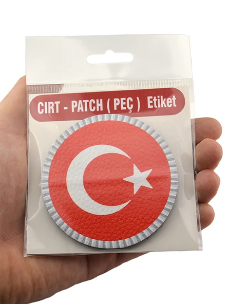 Türkiye Bayrak Yuvarlak - Cırt - Patch - Peç - Arma - 8 cm - Resim 6