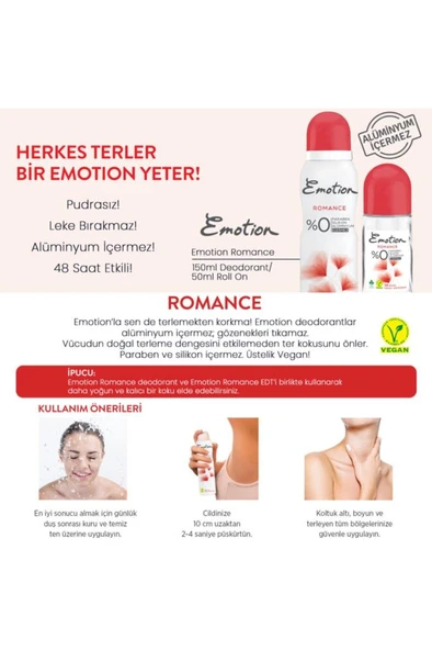 Emotion Roll On Romance 50 ml - Resim 2