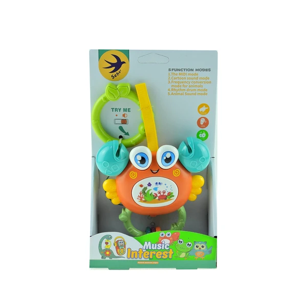 Oyuncak Yengeç Pilli Sesli Sevimli Yengeç 15 Cm - Resim 2