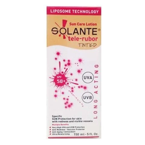 Solante Tele-Rubor Tinted Sun Care Lotion Spf 50+150ml Kızarıklık Önleyici Renkli Güneş Losyonu ürün görseli 1