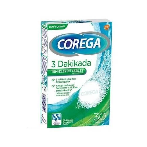 Corega 3 Dakikada Diş Protezi Temizleyici 30 Tablet ürün görseli 1