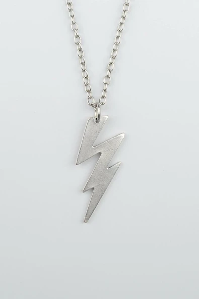 Şimşek - The Flash Gümüş Kaplama Düz Zincir Kolye ürün görseli 1