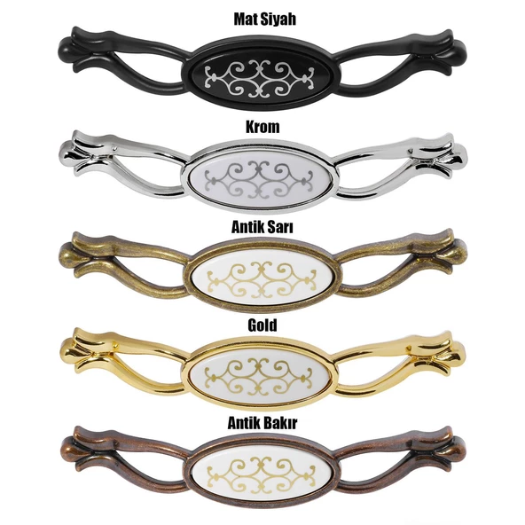 Erdem Çekmece Dolap Kapak Kulpu Kulbu 128 mm Lüks Metal Kulp ürün görseli 1