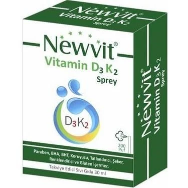 Newvit Vitamin D3 K2 Sprey 30 ml ürün görseli 1