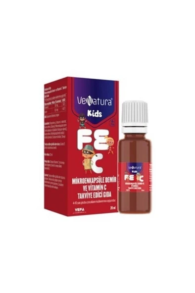 Venatura Kids Mikroenkapsüle Demir ve Vitamin C 20 ml Damla ürün görseli 1