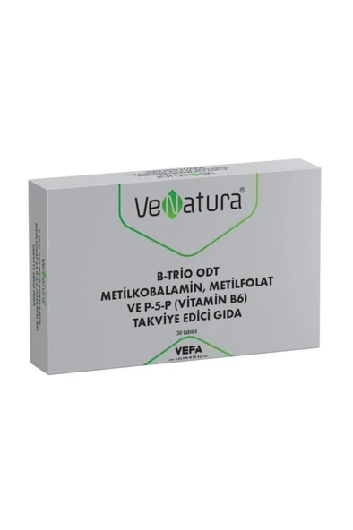 Venatura B-Trio ODT Metilkobalamin, Metil Folat ve P-5-P (Vitamin B6) 30 Tablet ürün görseli 1