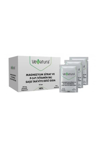 Venatura Magnezyum Sitrat ve P-5-P Vitamin B6) 60 Saşe ürün görseli 1