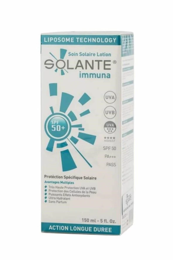 Solante Immuna Sun Care Lotion Spf 50+ 150 ml İmmunolojik Koruma Güneş Losyonu ürün görseli 1