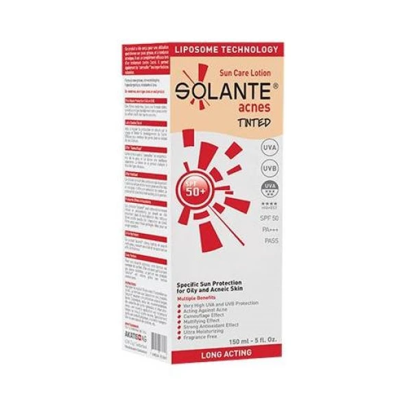 Solante Acnes Tinted Spf50 150ml ürün görseli 1