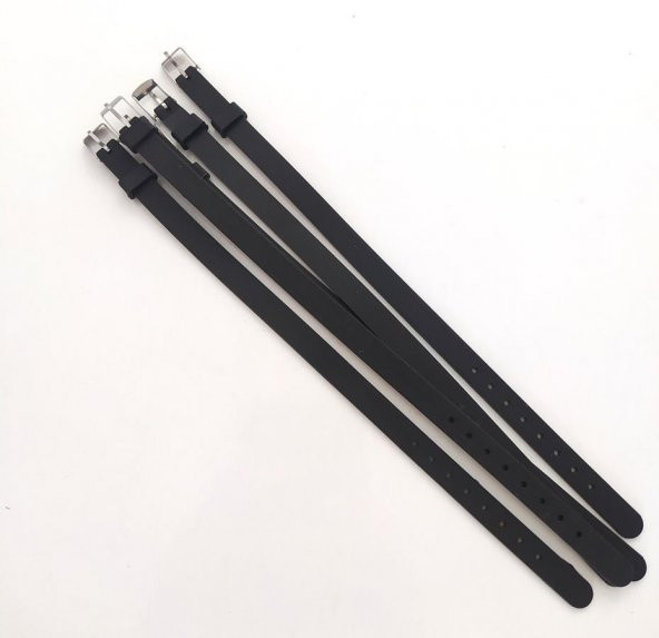Bileklik 5 li Silikon Siyah 08 mm Ayarlanabilir Charm Takılabilen Bileklik ürün görseli 1