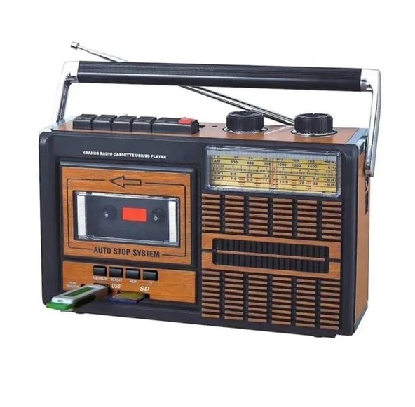 Nostalji Tasarımlı Kaset Ve Müzik Çalar Knstar FP-319 Kaset-Bluetooth-Usb-Sd-Fm ürün görseli 1