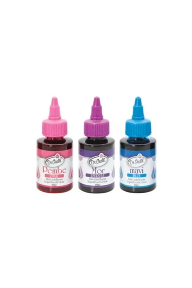 Dr. Gusto Sıvı Gıda Boyası 3lü Pembe-mor-mavi 60 gr X3 ürün görseli 1