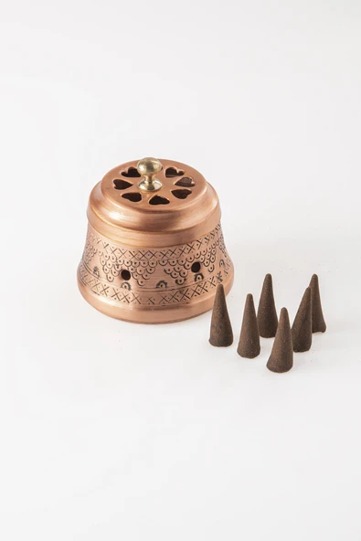 DMT COPPER HOME Gaziantep Bakır Tütsülük Oda kokusu Tütsü tutacağı Tütsü (TÜTSÜ HEDİYELİ) ürün görseli 1