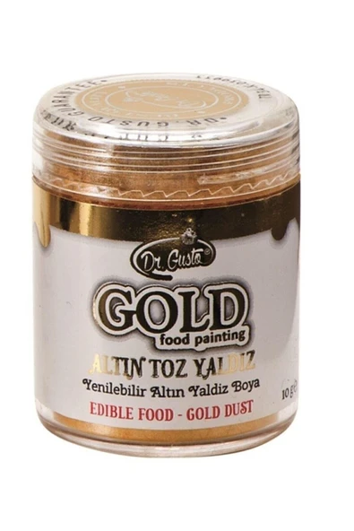 Dr. Gusto Yenilebilir Metalik Altın Toz Gıda Boyası 10 gr ürün görseli 1