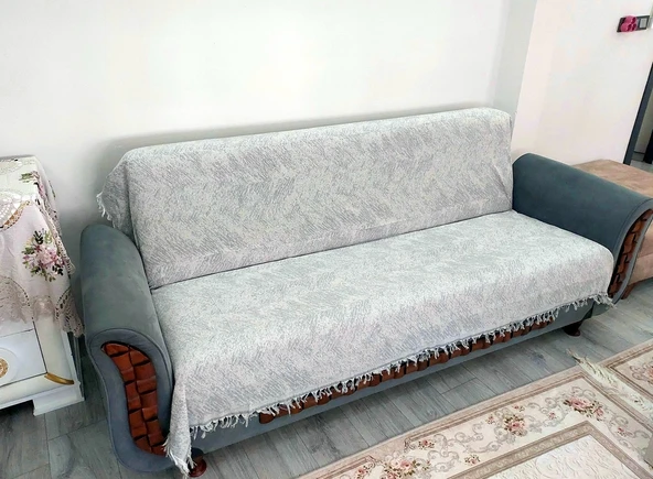 Pamuklu Kaymaz Alaca Koltuk-Çekyat Örtüsü (170x220) ürün görseli 1