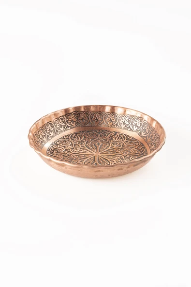DMT COPPER HOME GAZİANTEP BAKIR ÇEREZLİK  KURUYEMİŞ  SUNUMLUK(14cm X 2,5cm) ürün görseli 1