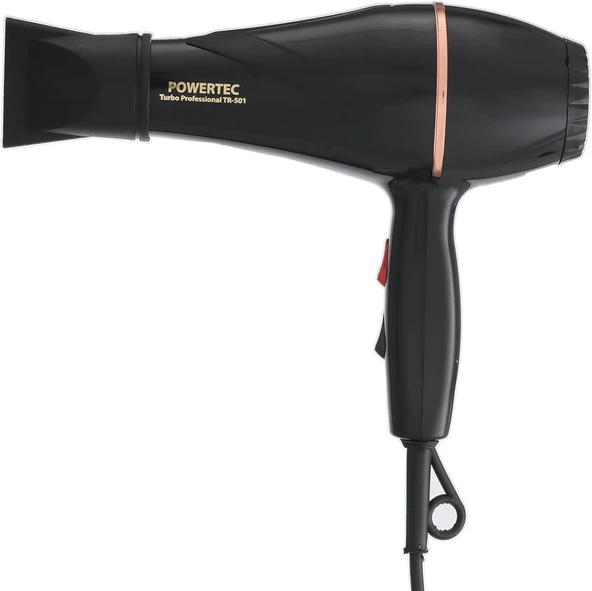Powertec TR-501 Saç Kurutma Fön & Saç Kurutma Makinesi Siyah ürün görseli 1