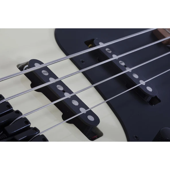 Schecter J-4 Sixx Bas Gitar (Worn Ivory) - Resim 3
