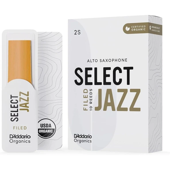 D\'Addario Woodwinds Organic Select Jazz Alto Saksafon Kamışı No:2 Soft ürün görseli 1