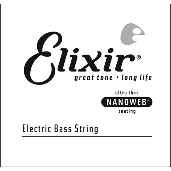 Elixir NANOWEB Coating Long Scale Tek Bas Gitar Teki (.040) - Resim 2
