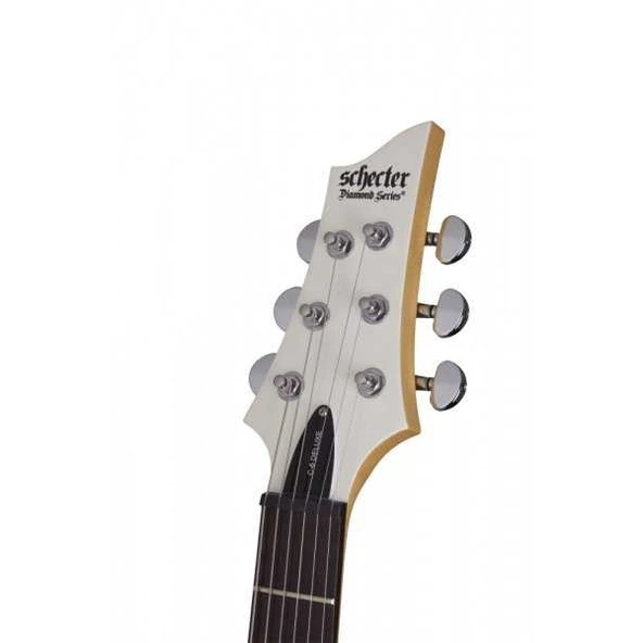 Schecter C-6 Deluxe Elektro Gitar (Satin White) - Resim 5