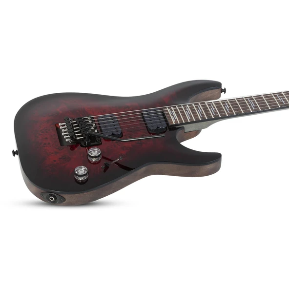 Schecter Omen Elite-6 FR Elektro Gitar (Black Cherry Burst) - Resim 3